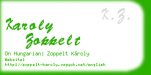 karoly zoppelt business card