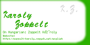 karoly zoppelt business card